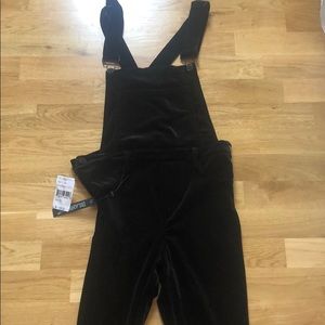NWT Blank NYC velvet overalls